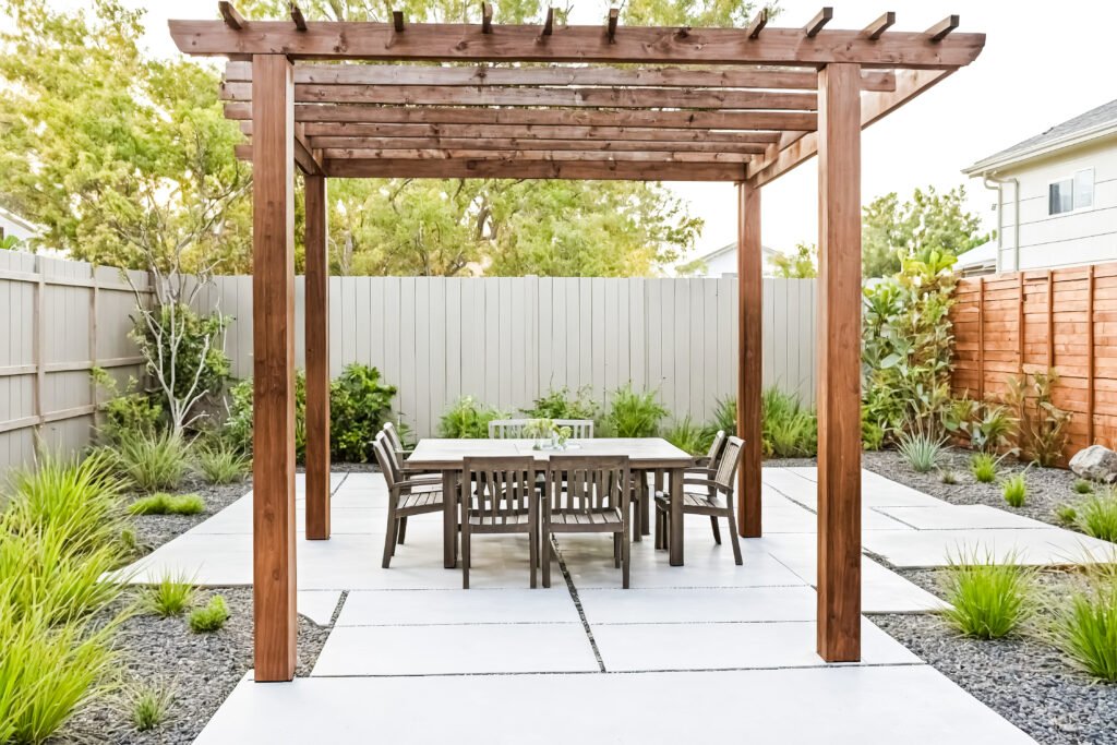 wooden pergola